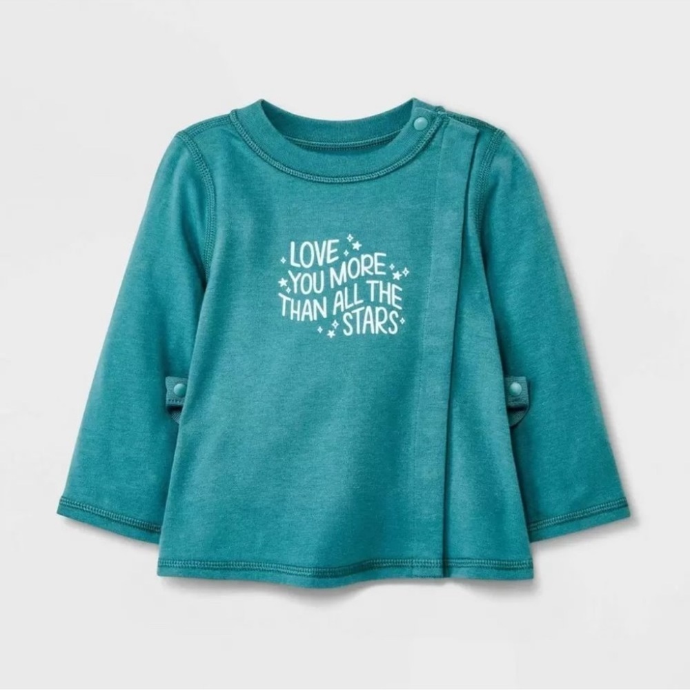 Love you more than all the stars Unisex Teal Long Sleeve unisex